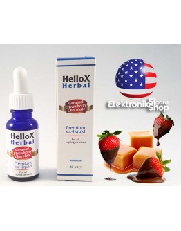 Hellox Herbal Premium Karamel Çilek Çikolata E Sigara Likit